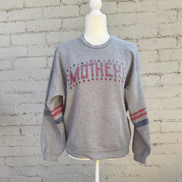 MOTHER The Drop Square Sweatshirt Mother Stars Size XS - Picture 4 of 14